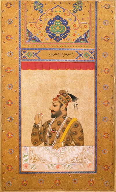 Ritratto del Sultano Ali Adil Shah II, Shah di Bijapur, miniatura indiana, Bijapur, c.1660 da Deccani School